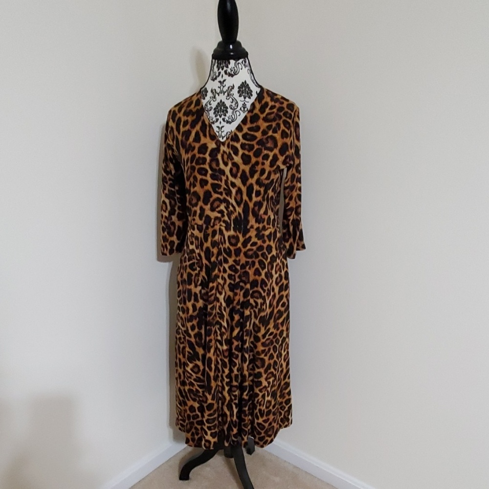 Agnes and Dora Leopard Print Dress